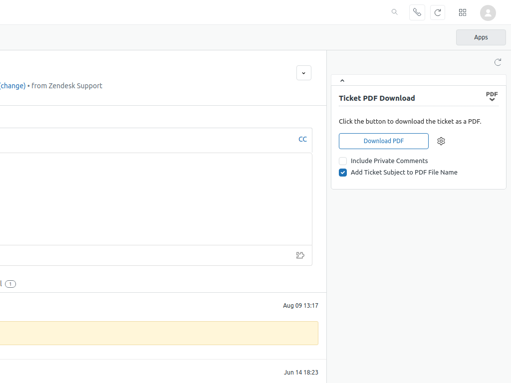Ticket PDF Download screenshot 1